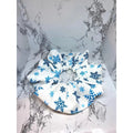 Blue Snowflake Bullet Christmas Scrunchie