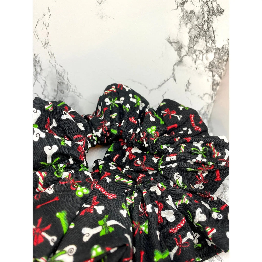 Dog Bone Christmas Scrunchie