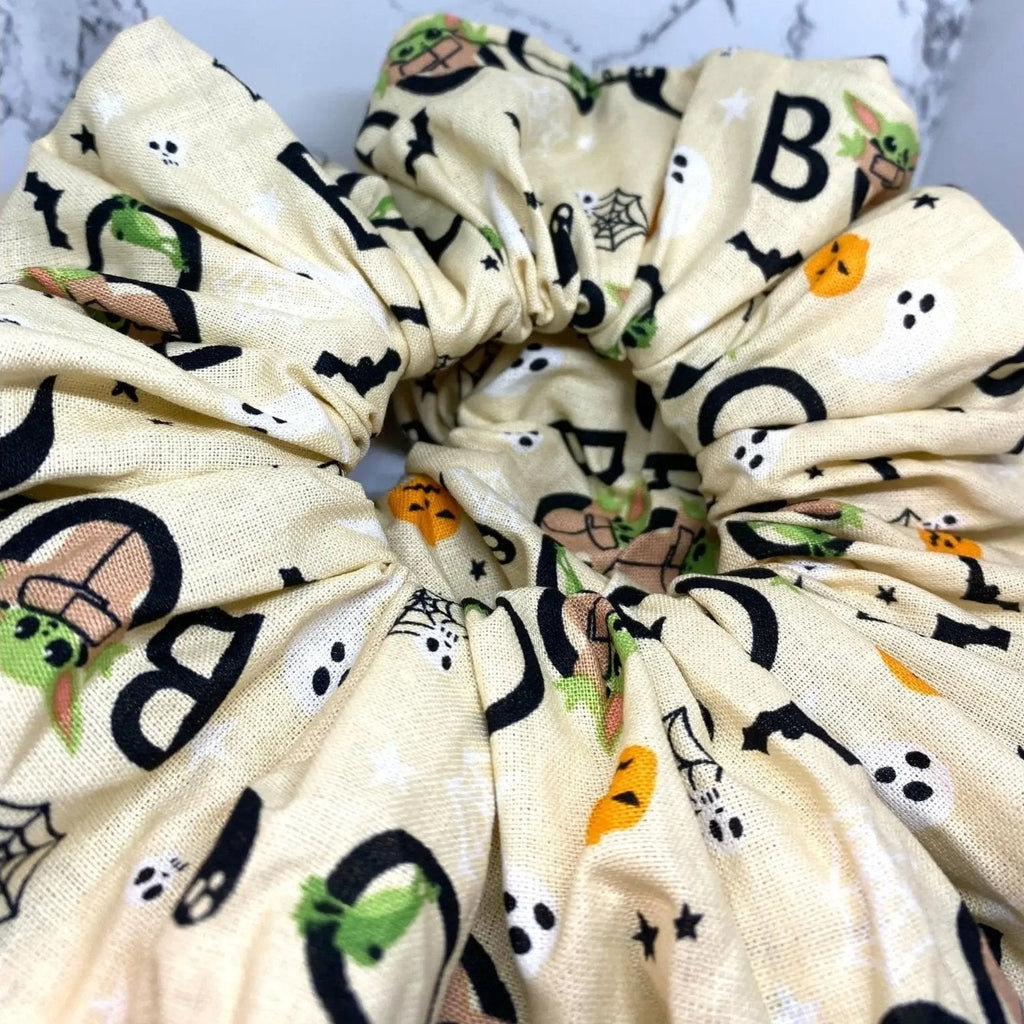 Baby Yoda Boo Halloween Scrunchie