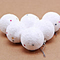 Artificial Snowball Christmas Ornament Set, 2.8 in