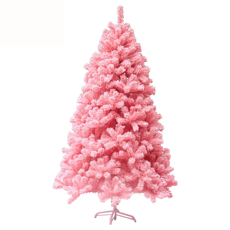 PVC Flocking Pink Christmas Artificial Tree