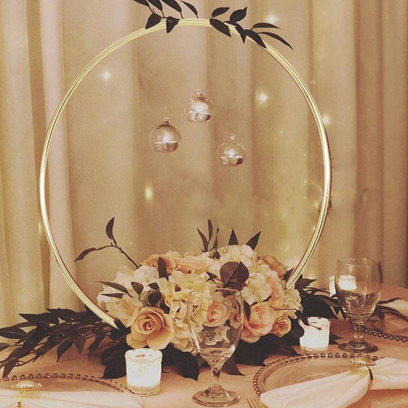 Wedding Wreath Gold Iron Metal Ring