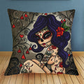 Scary Skull Printed Cushion Cover