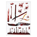 Bloody Handprint Halloween Stickers