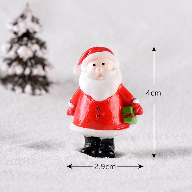 Mini Christmas Train Ornament Santa Claus Gift Toys Crafts Table Decor
