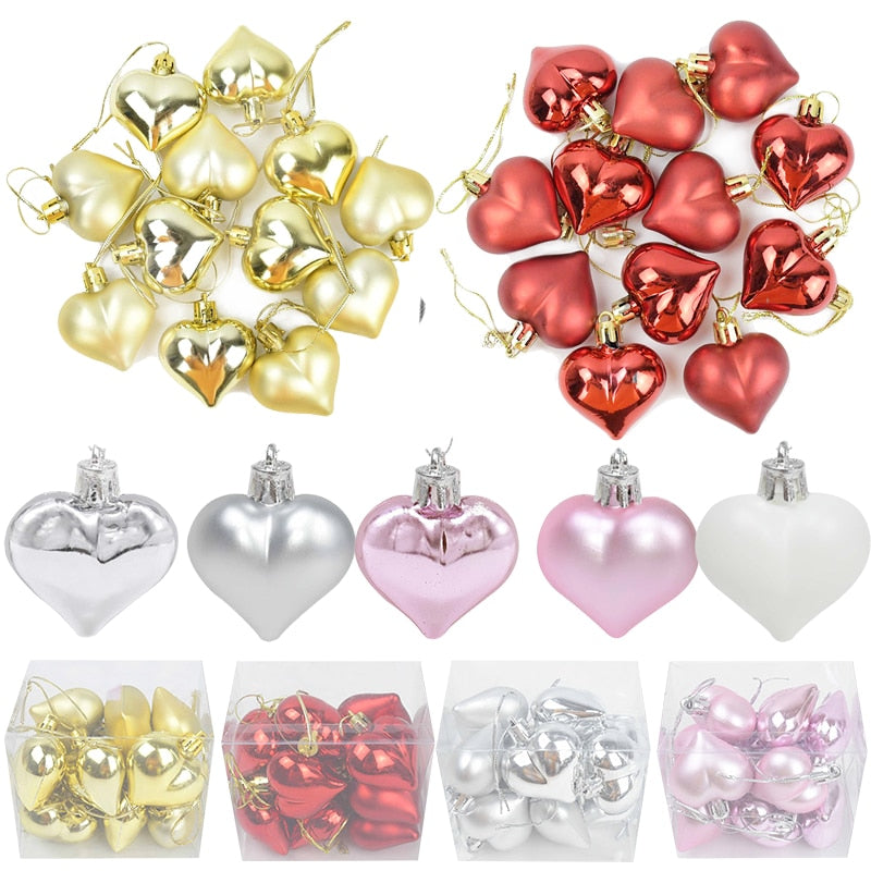 Heart Ornament for Christmas Tree Decoration