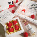 4-Piece Strawberry-Shaped Scented Candle Set