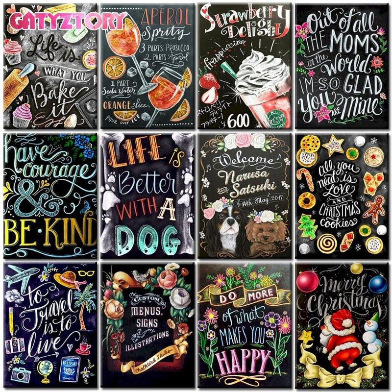 DIY Painting By Numbers Christmas Landscape Art