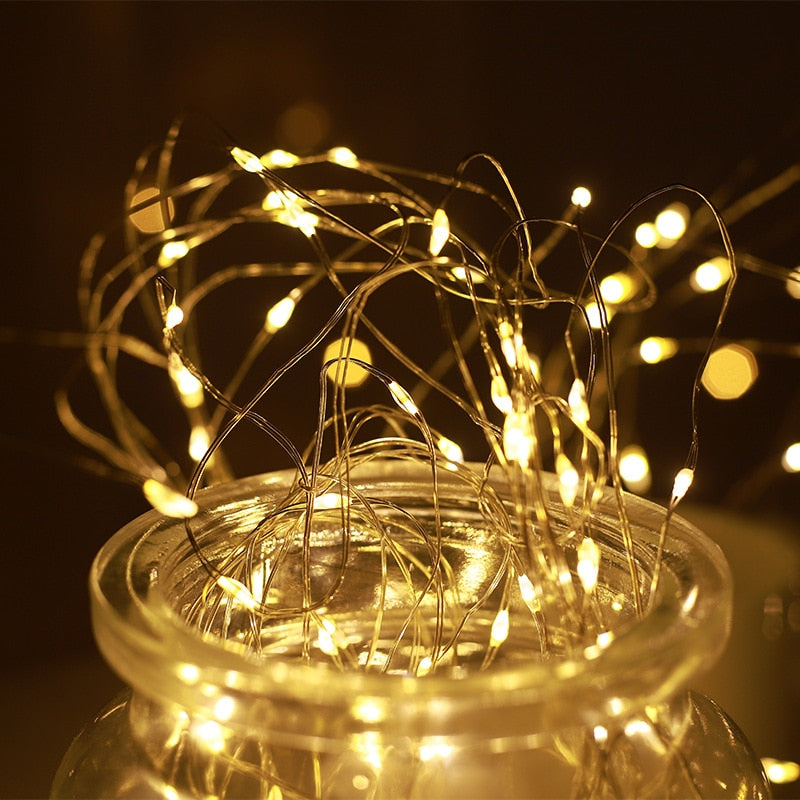 LED String light Silver Wire Fairy Garland Home Christmas