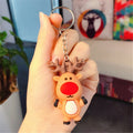 Santa Claus Elk Snowman Keychain