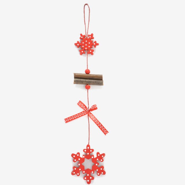 Wooden Ice Skate Christmas Ornament with Bell