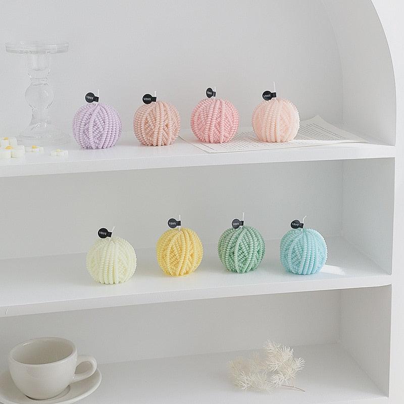Creative Handmade Big Wool Ball Candle