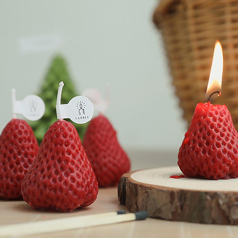 Decorative Aromatic Strawberry Candles
