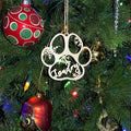 Personalized Dog Paw Photo Christmas Ornament