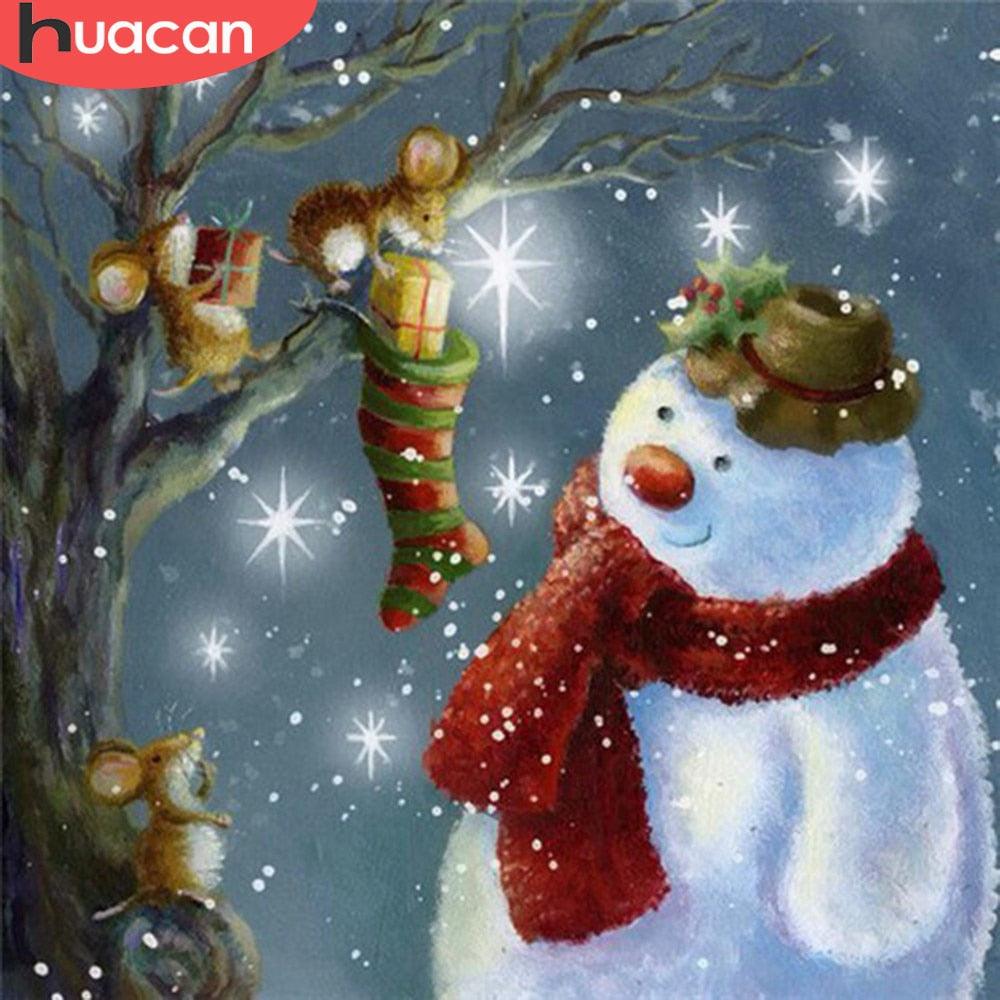 Snowman 5D Diamond Painting Craft Kit
