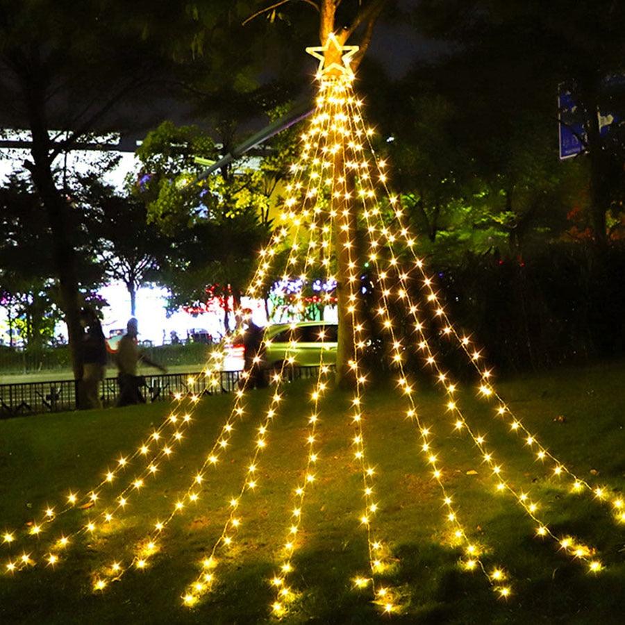 317-LED Waterfall Curtain Icicle String Lights