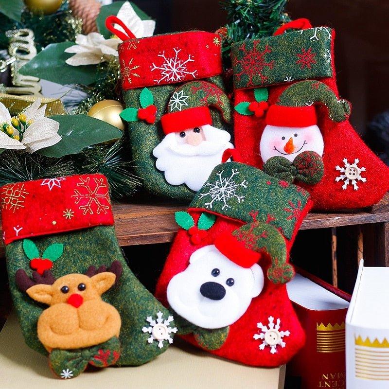 Plush Christmas Stockings, 4 Designs