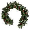 Lighted Christmas Rattan Wreath & Letter Decorations