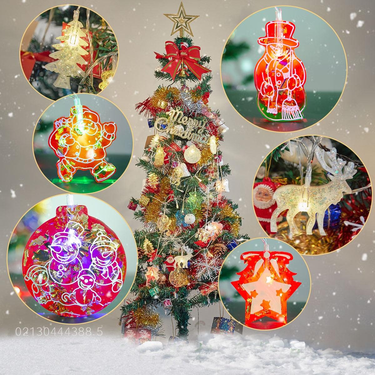Resin DIY Mold Holiday Decoration Christmas Light Card