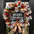 Red Bowknot Christmas Decoration Wreath