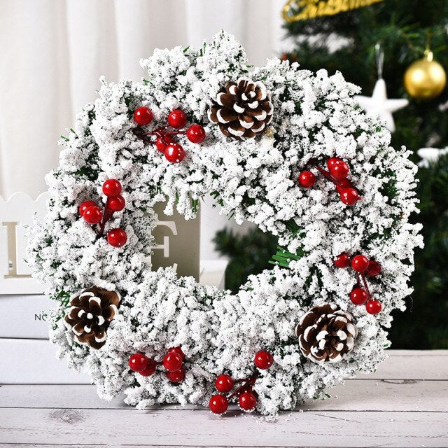 Colorful Artificial Christmas Window Wreath