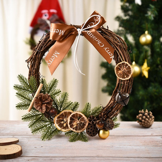 Colorful Artificial Christmas Window Wreath