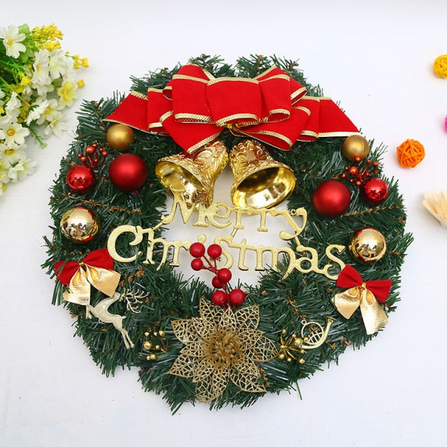 Colorful Artificial Christmas Window Wreath