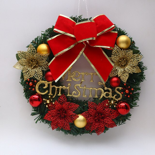 Colorful Artificial Christmas Window Wreath