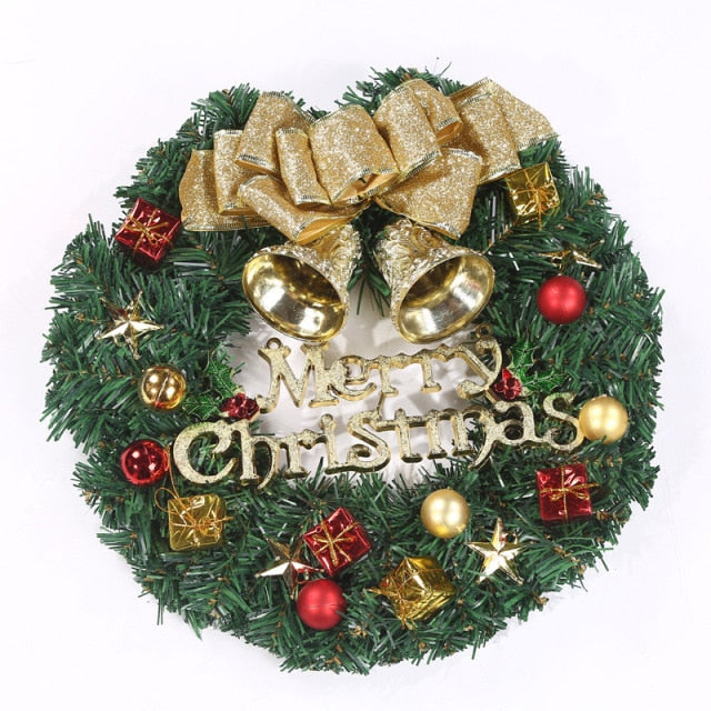 Colorful Artificial Christmas Window Wreath
