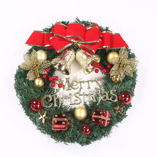 Colorful Artificial Christmas Window Wreath