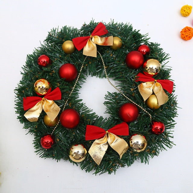 Colorful Artificial Christmas Window Wreath