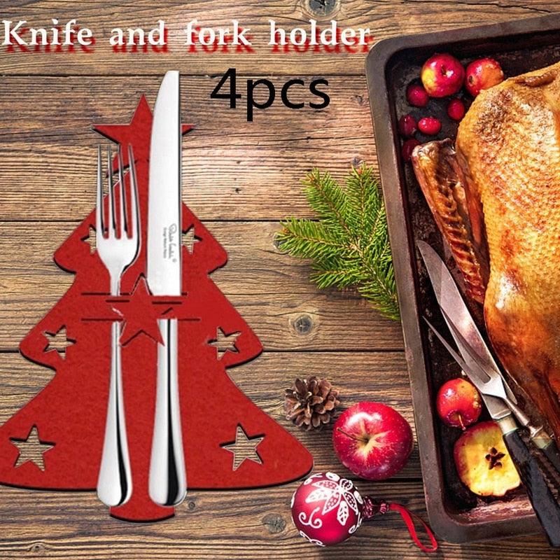 Christmas Tree Cutlery Holder Pad