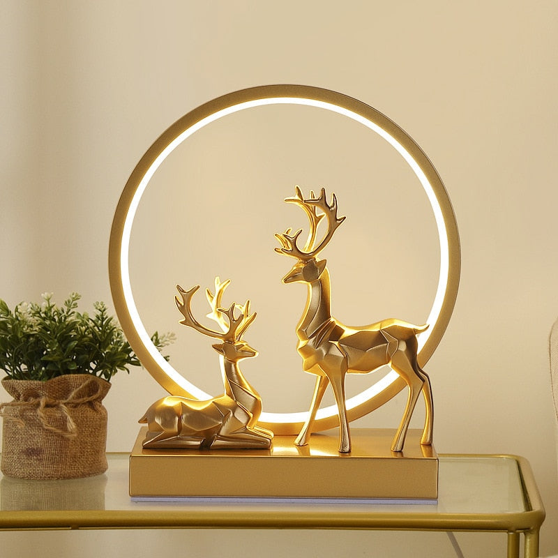 Geometric Deer Figurine LED For Decorations