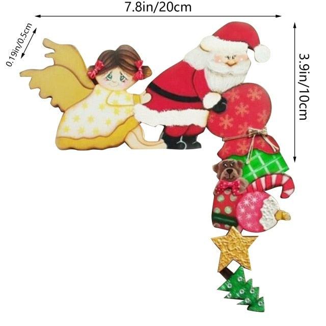 Wooden Christmas Door Decoration Frame