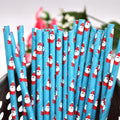 Christmas Themed Printed Paper Straws