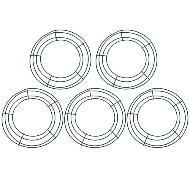Green Round Wreath Wire Frame