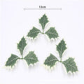 10-Piece Artificial Holly Leaf & Berry Picks