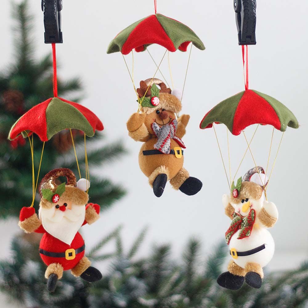 Snowman Xmas Hanging Ornament Parachute Pendant