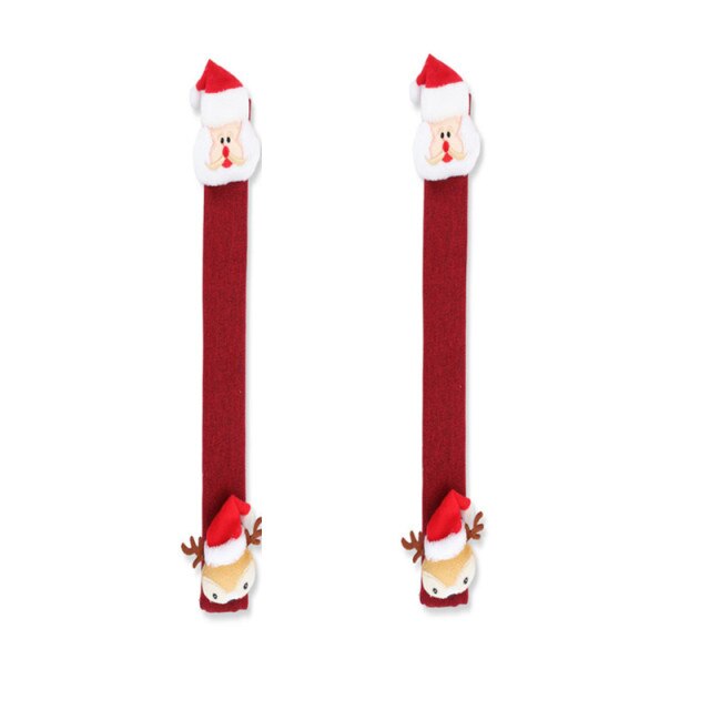 Christmas Fridge Handle Covers Santa Claus
