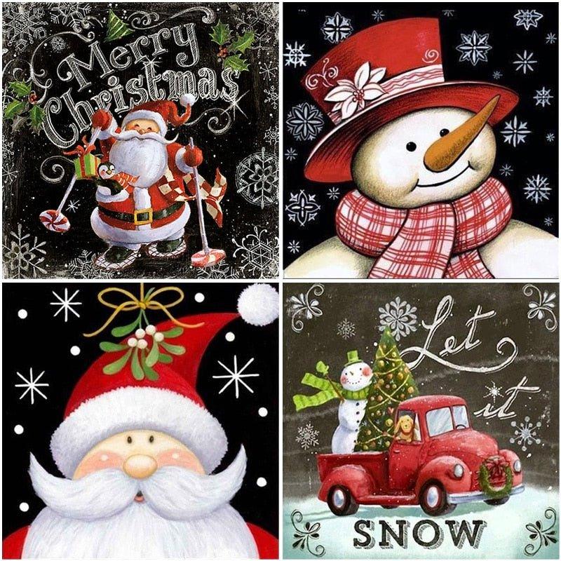 Cartoon Snowman Diamond Painting, DIY Craft Kit, Easy & Relaxing Art for All Ages