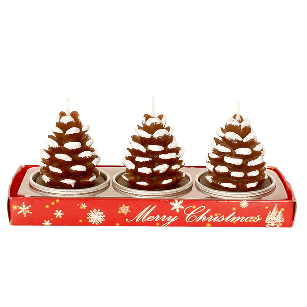 Christmas Pinecone & Santa Tealight Candles