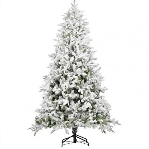 7 ft Hinged Snow Flocked Christmas Tree