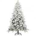 7 ft Hinged Snow Flocked Christmas Tree