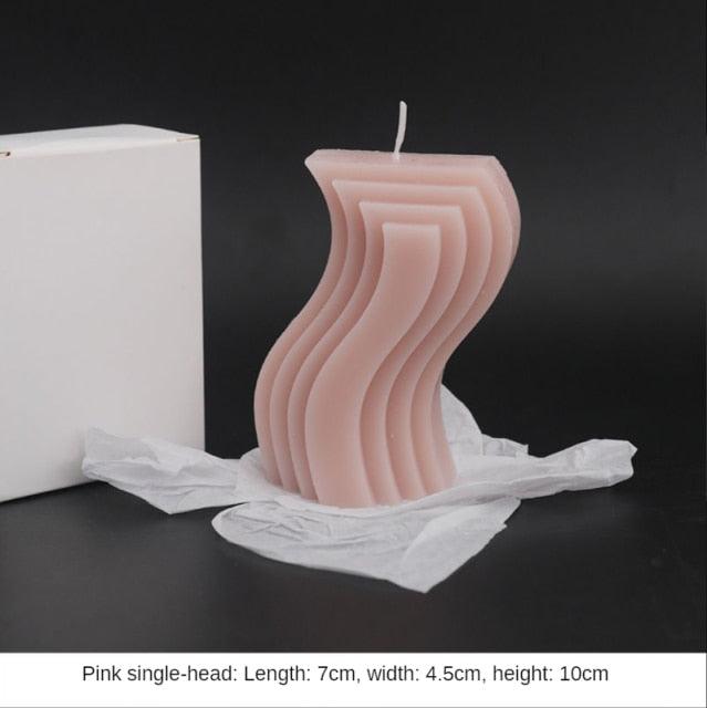 Geometry Unique Candle Wave S Shape