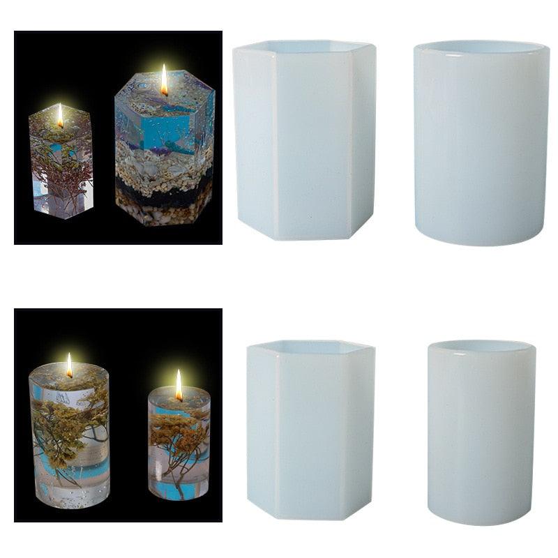 DIY Epoxy Mold Cylinder Six Side Silicone Mold Candle