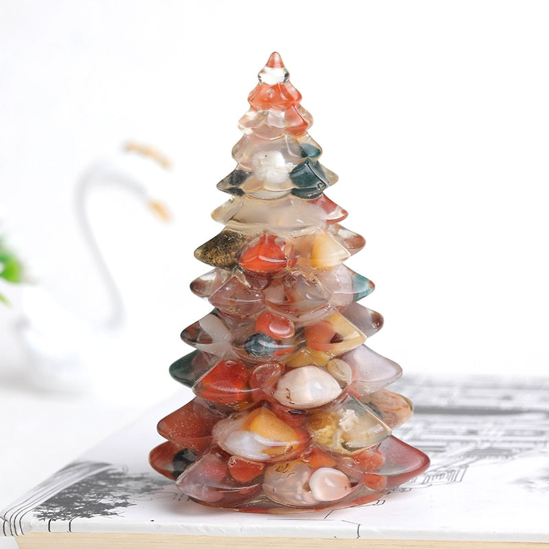 Natural Gemstone Crystal Luck Tree Ornament