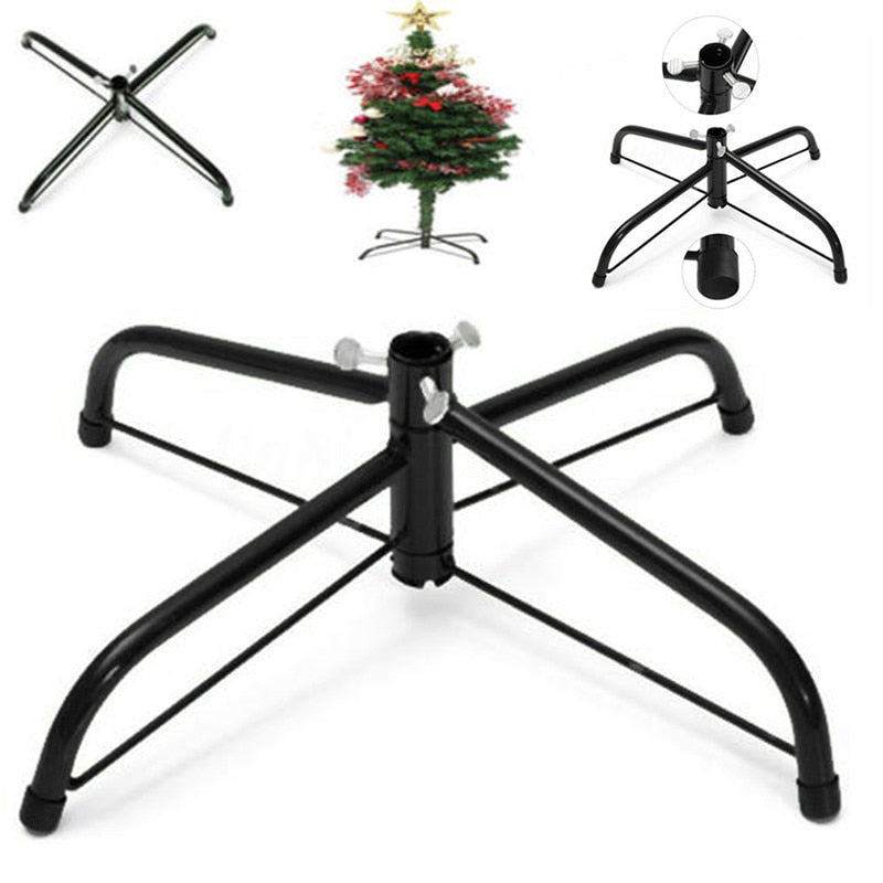 Black Iron Metal Christmas Tree Holder Base