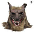 Halloween Latex Rubber Wolf Head Hair Mask