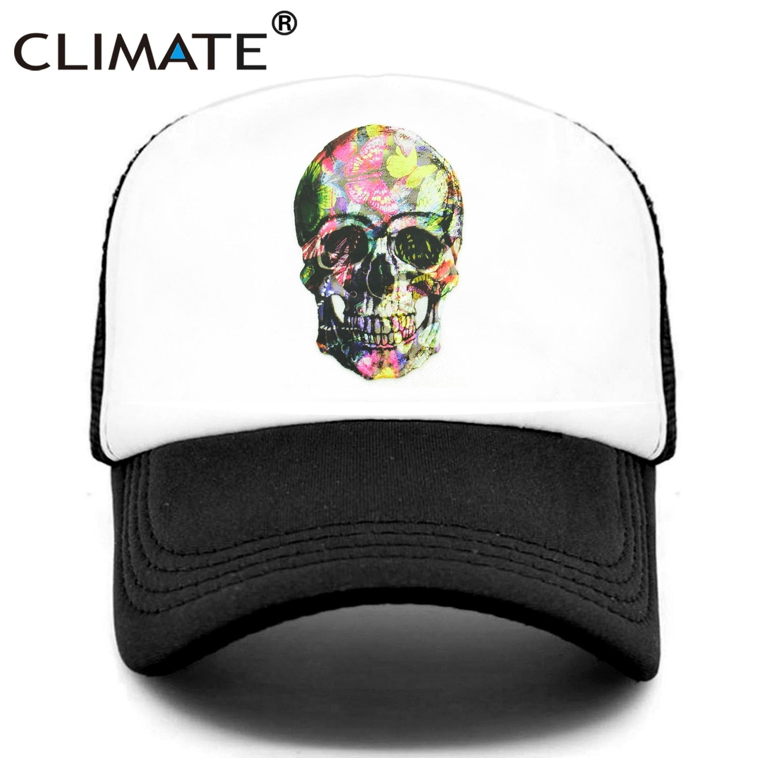 Flower Skeleton Trucker Cap