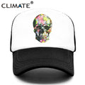 Flower Skeleton Trucker Cap